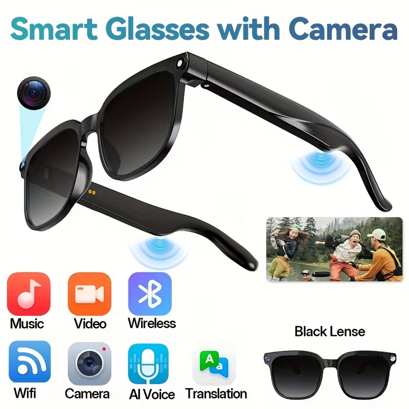 PEJE Smart Glasses with black lenses